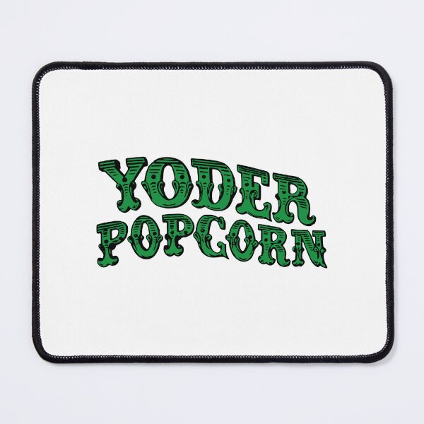 Item preview, Yoder Popcorn Vintage Green Ornamental Western Typography Logo designed and sold by qigajar.