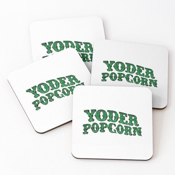 Item preview, Yoder Popcorn Vintage Green Ornamental Western Typography Logo designed and sold by qigajar.