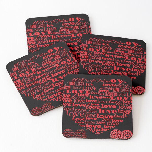Item preview, Red Love Word Cloud Typography Heart designed and sold by Marcin Dabski.