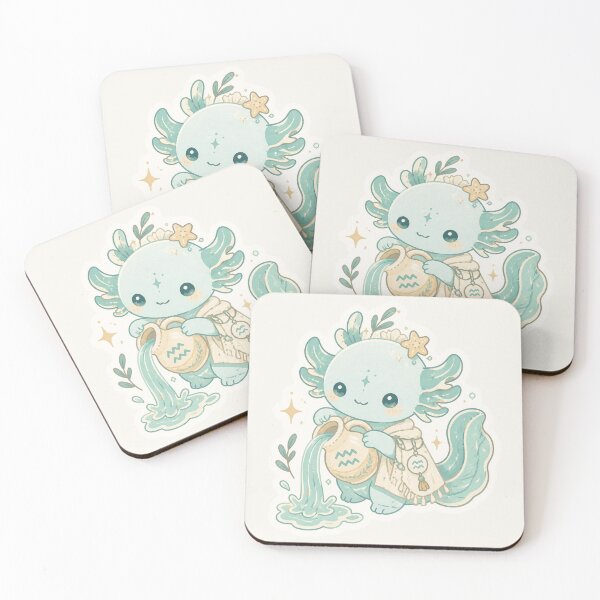 Item preview, Aquarius Water Bearer – Cute Pastel Zodiac Creature Sticker designed and sold by Cerys-GS.