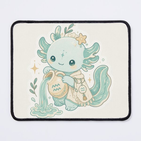Item preview, Aquarius Water Bearer – Cute Pastel Zodiac Creature Sticker designed and sold by Cerys-GS.