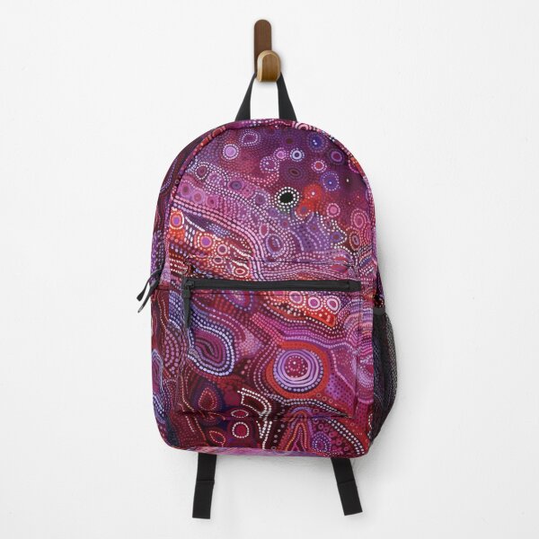 Item preview, Aboriginal Inspired Dot Art - Magenta Pink Crimson Abstract Pattern designed and sold by GrinGalore.