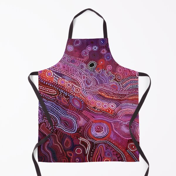 Item preview, Aboriginal Inspired Dot Art - Magenta Pink Crimson Abstract Pattern designed and sold by GrinGalore.