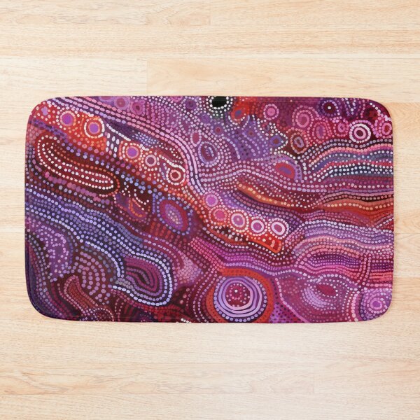 Item preview, Aboriginal Inspired Dot Art - Magenta Pink Crimson Abstract Pattern designed and sold by GrinGalore.