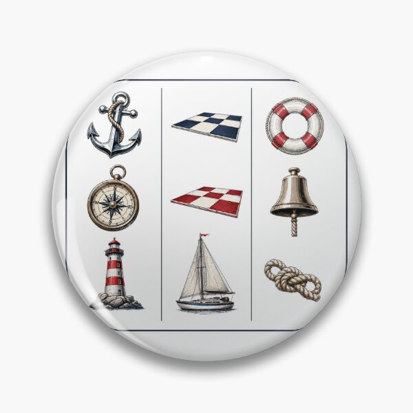 Item preview, Nautical Slot Machine Vintage Icons designed and sold by MWSailingClub.