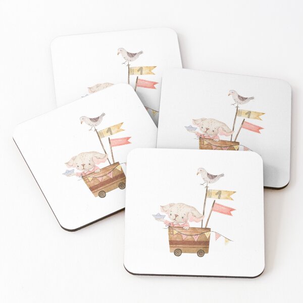 Item preview, Cute Puppy In Wooden Cart With Seagull designed and sold by the-myro.