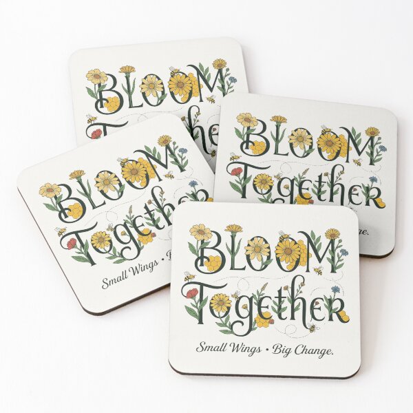 Item preview, Bloom Together Bee Typography | Premium Botanical Artwork designed and sold by Amr Darwish Graphic designer.
