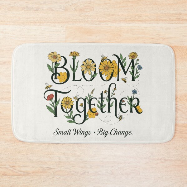 Item preview, Bloom Together Bee Typography | Premium Botanical Artwork designed and sold by Amr Darwish Graphic designer.