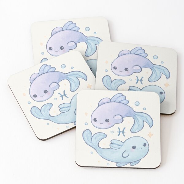 Item preview, Pisces Fish – Cute Pastel Zodiac Duo Sticker designed and sold by Cerys-GS.