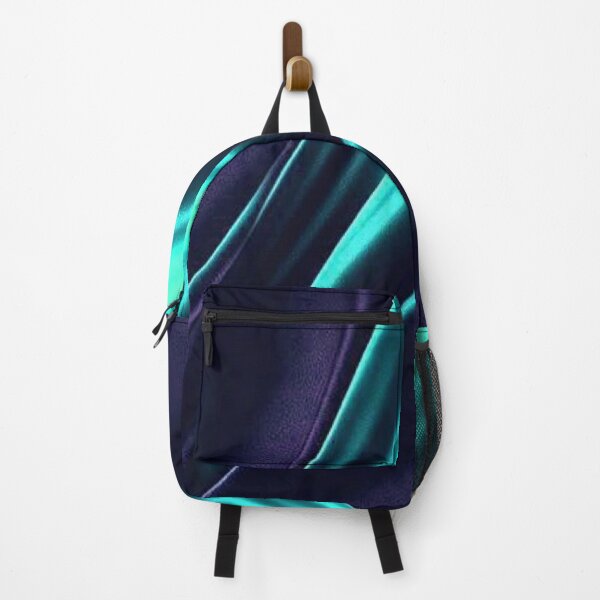 Item preview, Liquid Teal and Dark Purple Silk Waves Luxury Satin Texture Pattern designed and sold by LYAN-STORE.