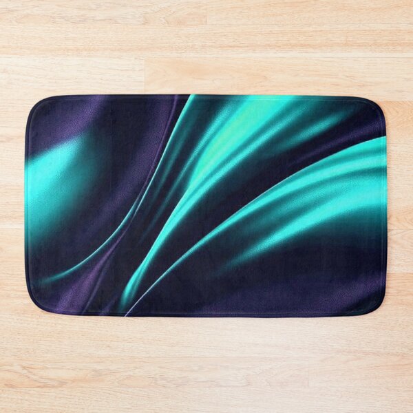 Item preview, Liquid Teal and Dark Purple Silk Waves Luxury Satin Texture Pattern designed and sold by LYAN-STORE.