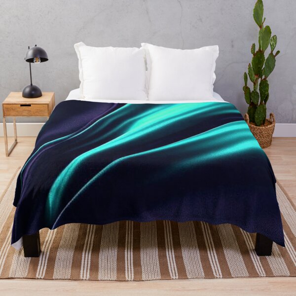 Item preview, Liquid Teal and Dark Purple Silk Waves Luxury Satin Texture Pattern designed and sold by LYAN-STORE.