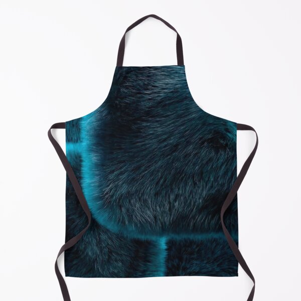 Item preview, Dark Blue Fur Neon Cyan Light Geometric Glowing Fluffy Texture Pattern designed and sold by LYAN-STORE.