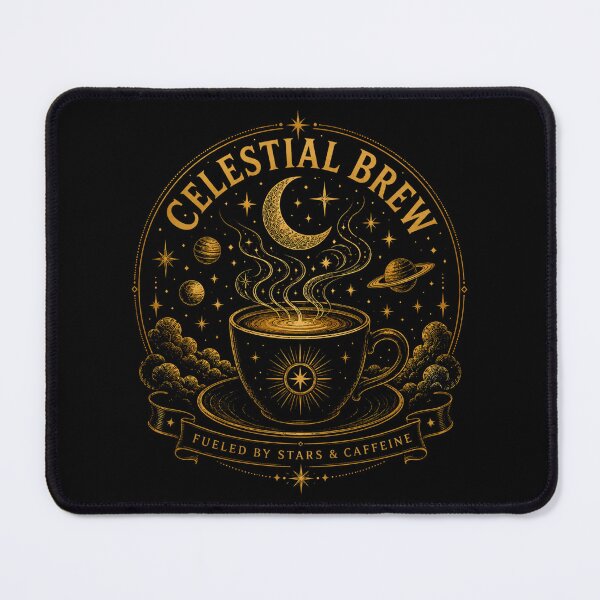 Item preview, Celestial Brew – Cosmic Coffee Moon & Stars Vintage Design designed and sold by IsyLaneDesign.