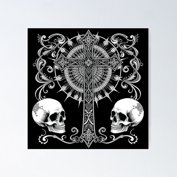 Item preview, Gothic Cross n Skulls designed and sold by TheDarkVault.