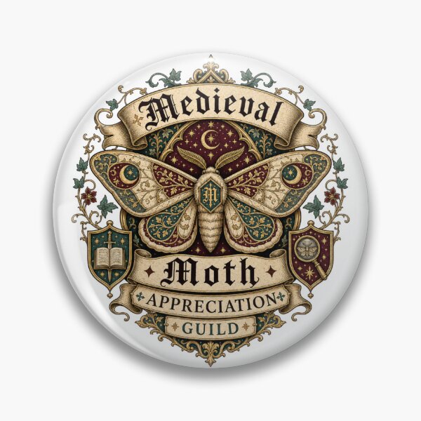 Item preview, Medieval Moth Appreciation Guild – Celestial Gothic Emblem designed and sold by onlin3boutiqu3.