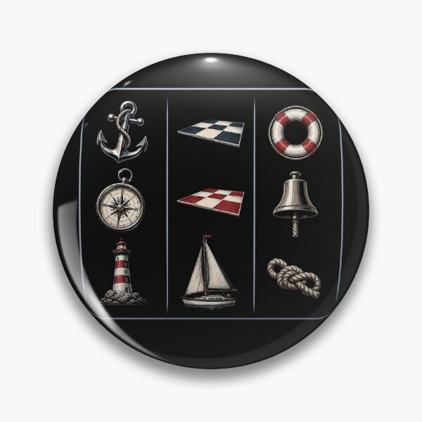 Item preview,  Nautical Slot Machine Vintage Icons designed and sold by MWSailingClub.