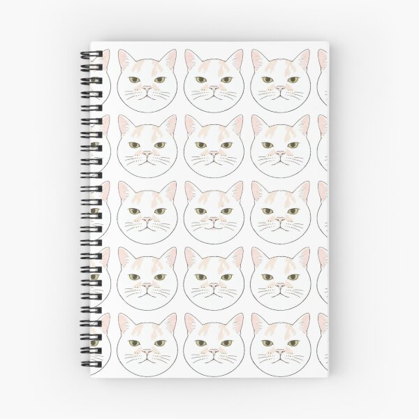 Item preview, Grumpy White Cat Pattern designed and sold by Komatoya.