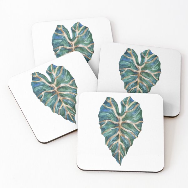 Item preview, Watercolor Alocasia Amazonica Elephant Ear Leaf Painting designed and sold by the-myro.