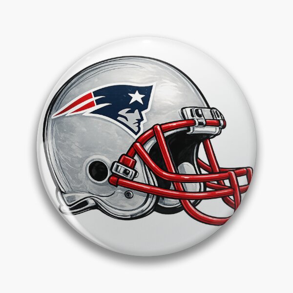 Item preview, New England Patriots NFL Helmet Drawing designed and sold by Luke Foran Sports Art.