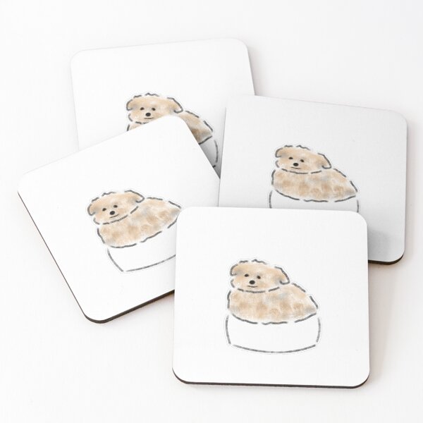 Item preview, Cute Dog in a Cup Fluffy Puppy Art designed and sold by raun.draw.