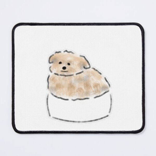 Item preview, Cute Dog in a Cup Fluffy Puppy Art designed and sold by raun.draw.