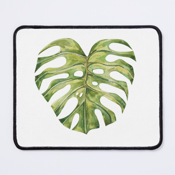Item preview, Tropical Heart Shaped Monstera Leaf Watercolor Illustration designed and sold by the-myro.