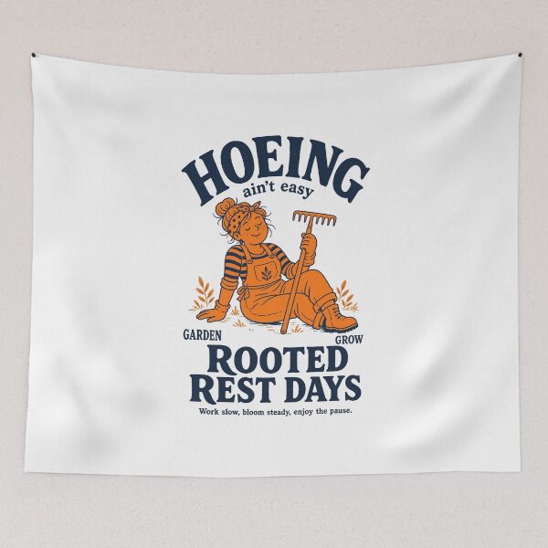 Item preview, Hoeing Ain't Easy Organic Gardening designed and sold by LuminOrb.