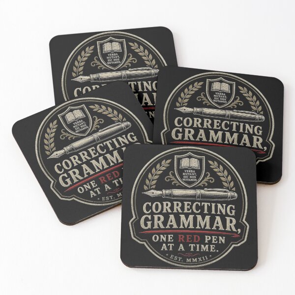 Item preview, Funny English Teacher Gift Correcting Grammar Retro Humor Art Print designed and sold by thoughtswear.