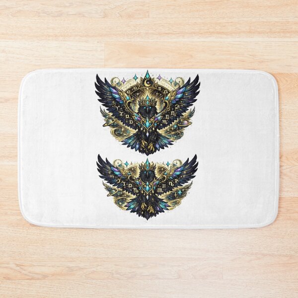 Item preview, Mystical Zodiac Raven Crown | Celestial Astrology Bird | Cosmic Gothic Fantasy Art designed and sold by irfanshikh.