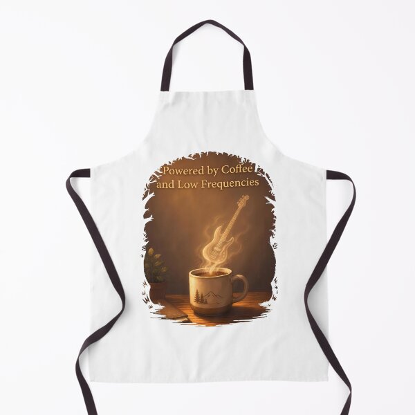 Item preview, Powered by Coffee and Low Frequencies - Bass Player Humor designed and sold by Art-Arcade6.