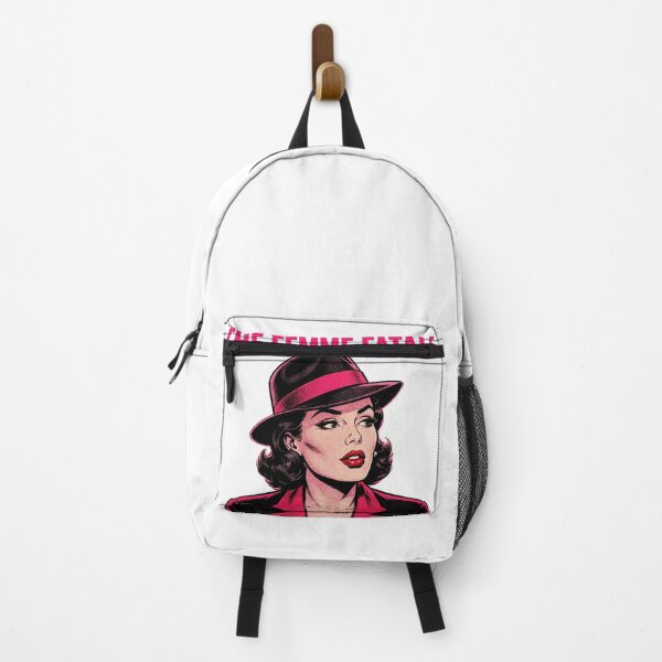 Item preview, The Femme Fatale | Pink Noir Comic Woman Red Hat Vintage Poster designed and sold by MAISON SYLVIE.