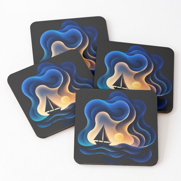 Item preview, Abstract Midnight Sailing Dreamscape designed and sold by MWSailingClub.