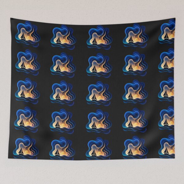 Item preview, Abstract Midnight Sailing Dreamscape designed and sold by MWSailingClub.