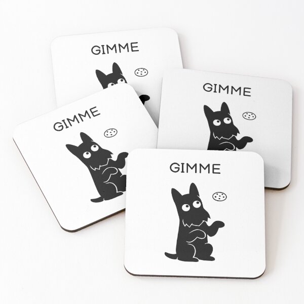 Item preview, Gimme Funny Black Dog Sticker designed and sold by FUEGO & NOX.