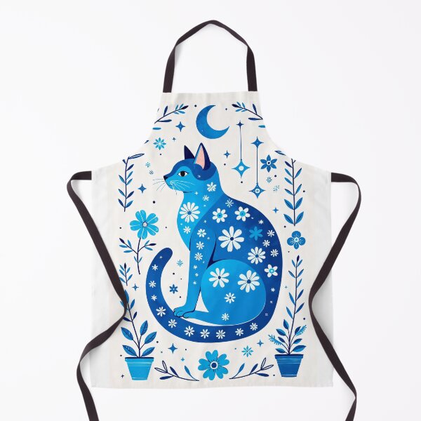 Item preview, Folk Art Style Celestial Cat Illustration  designed and sold by store52.