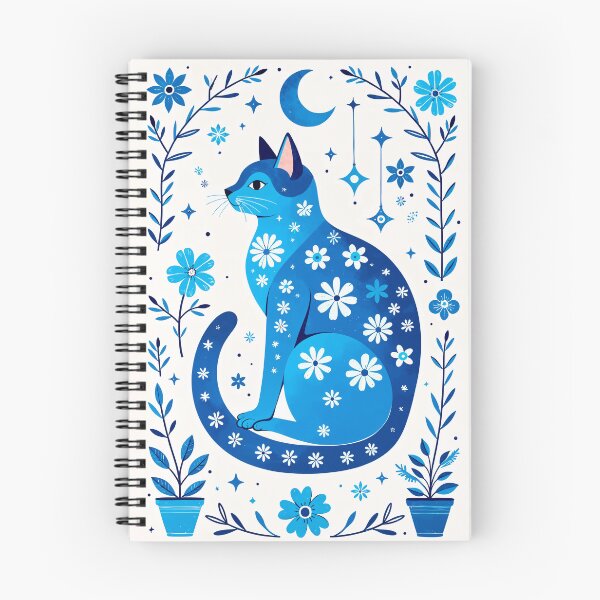 Item preview, Folk Art Style Celestial Cat Illustration  designed and sold by store52.