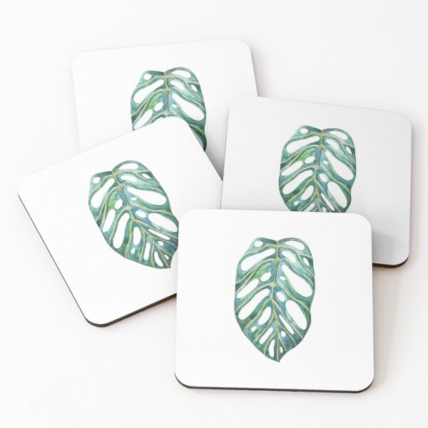 Item preview, Tropical Monstera Adansonii Leaf Watercolor Art designed and sold by the-myro.