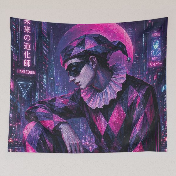 Item preview, Harlequin a cubist painting. designed and sold by GalleryKauffeld.