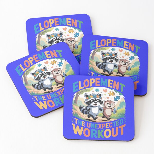 Item preview, Elopement The Unexpected Workout Autism Awareness Otter & Raccoon Design designed and sold by SkymarArt.