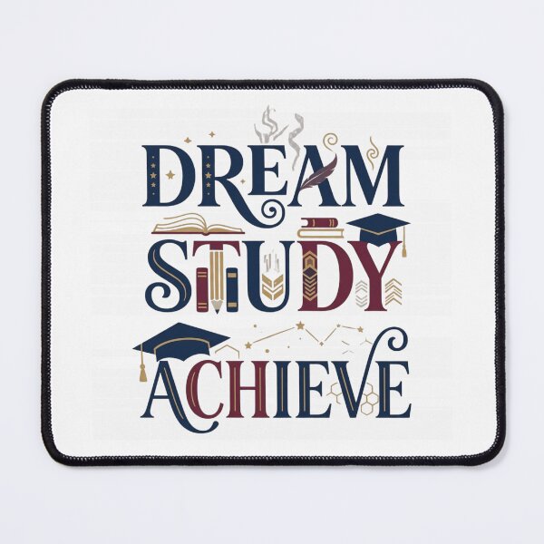 Item preview, Dream Study Achieve Typography | Premium Student Artwork designed and sold by Amr Darwish Graphic designer.
