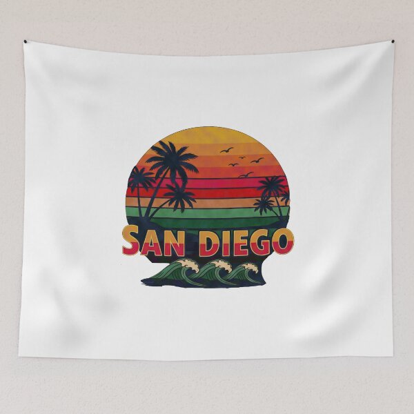Item preview, Vintage San Diego Sunset Beach Retro designed and sold by ReginaSeidman.