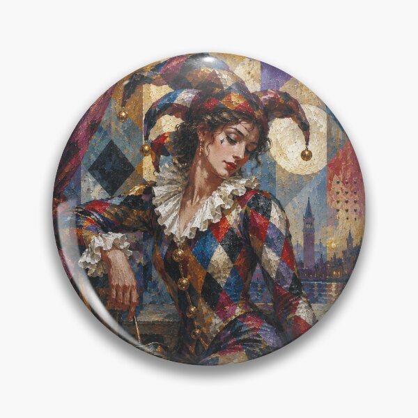 Item preview, Elegant Female Harlequin painting. designed and sold by GalleryKauffeld.