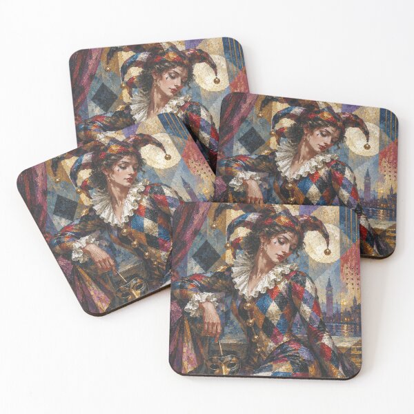 Item preview, Elegant Female Harlequin painting. designed and sold by GalleryKauffeld.