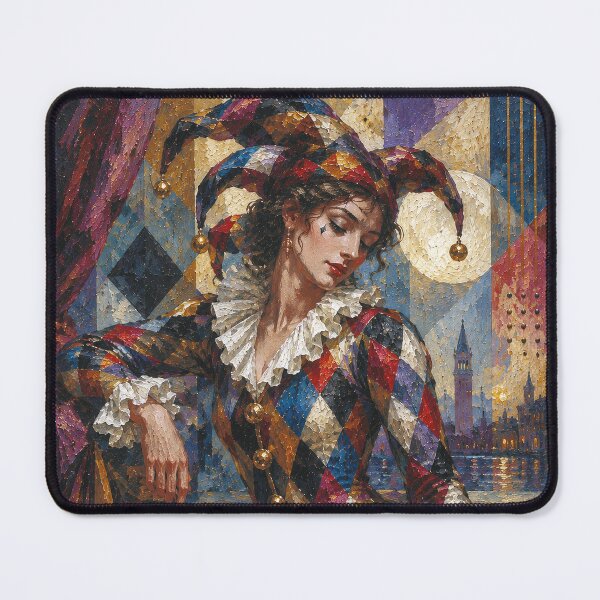 Item preview, Elegant Female Harlequin painting. designed and sold by GalleryKauffeld.