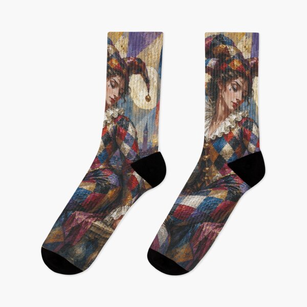 Item preview, Elegant Female Harlequin painting. designed and sold by GalleryKauffeld.