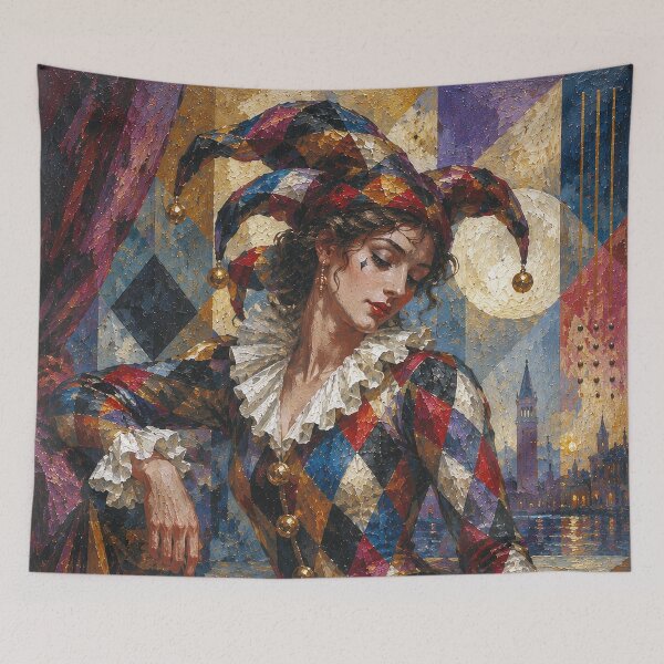 Item preview, Elegant Female Harlequin painting. designed and sold by GalleryKauffeld.