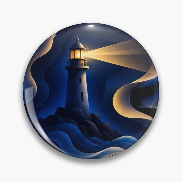 Item preview, Abstract Lighthouse Beacon At Midnight designed and sold by MWSailingClub.