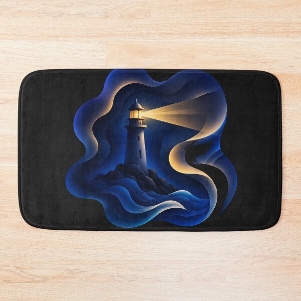 Item preview, Abstract Lighthouse Beacon At Midnight designed and sold by MWSailingClub.