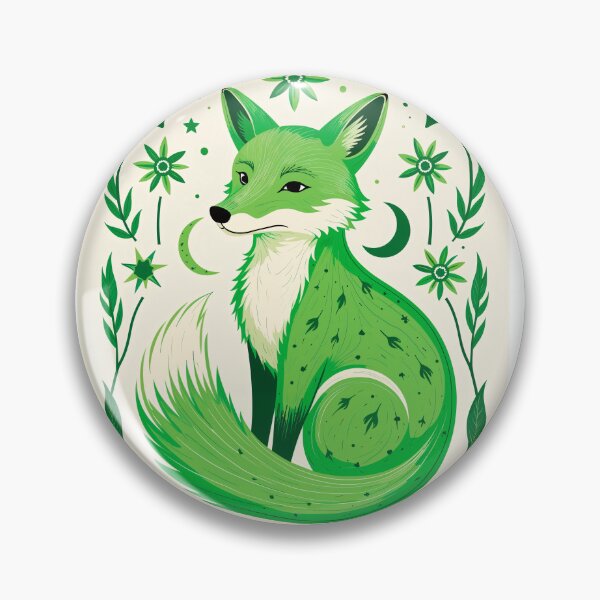 Item preview, Folk Art Style Celestial Fox Illustration designed and sold by store52.